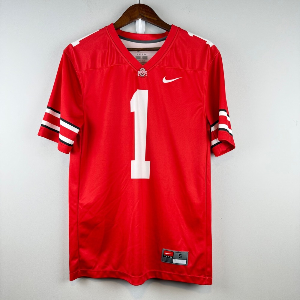 Nike Dri-FIT Ohio State Buckeyes Jersey Mens S Red Football Collegiate Gameday